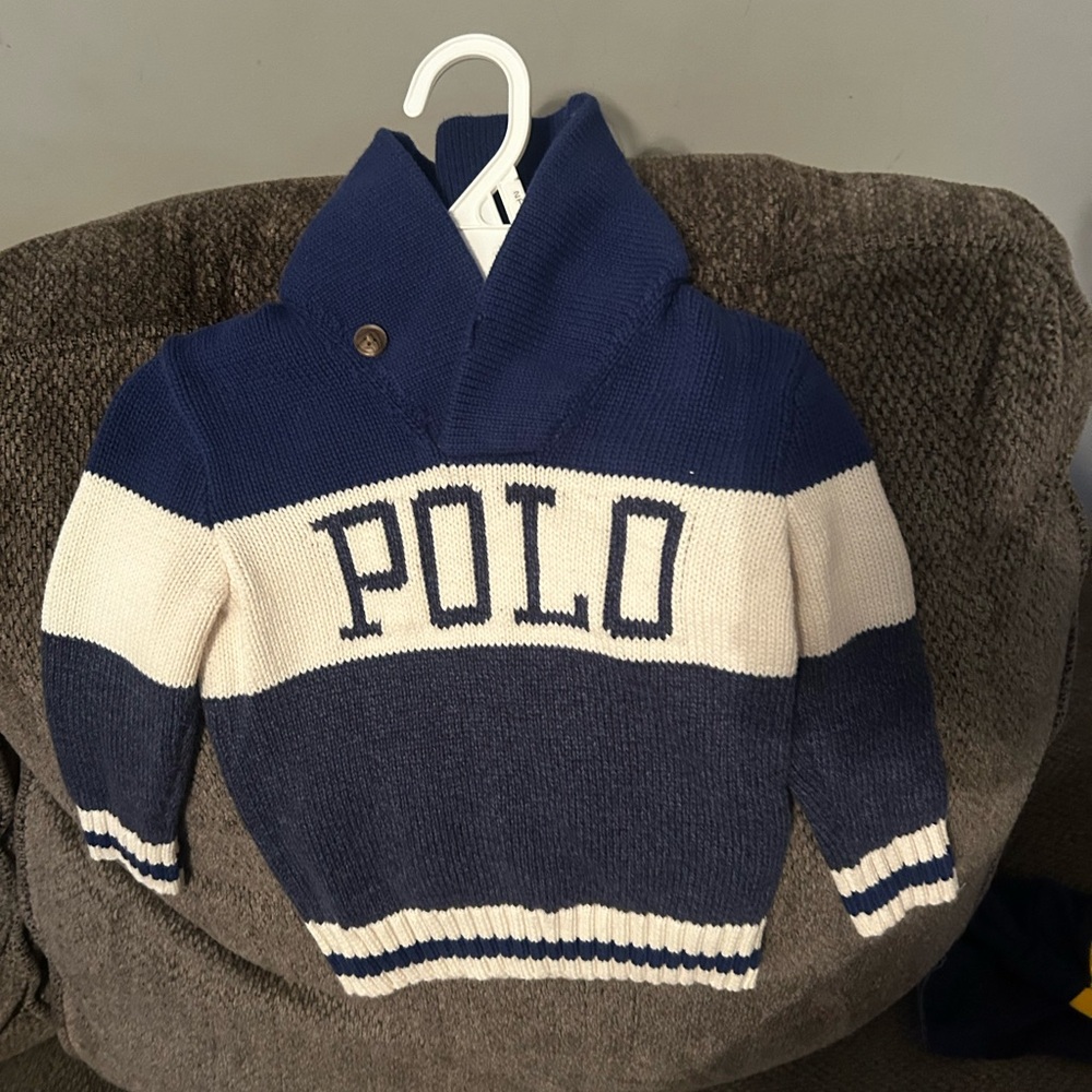 Polo Ralph Lauren Kids One Piece - Navy and Cream